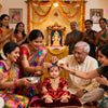 Hindu baby girl naming ceremony celebration illustration