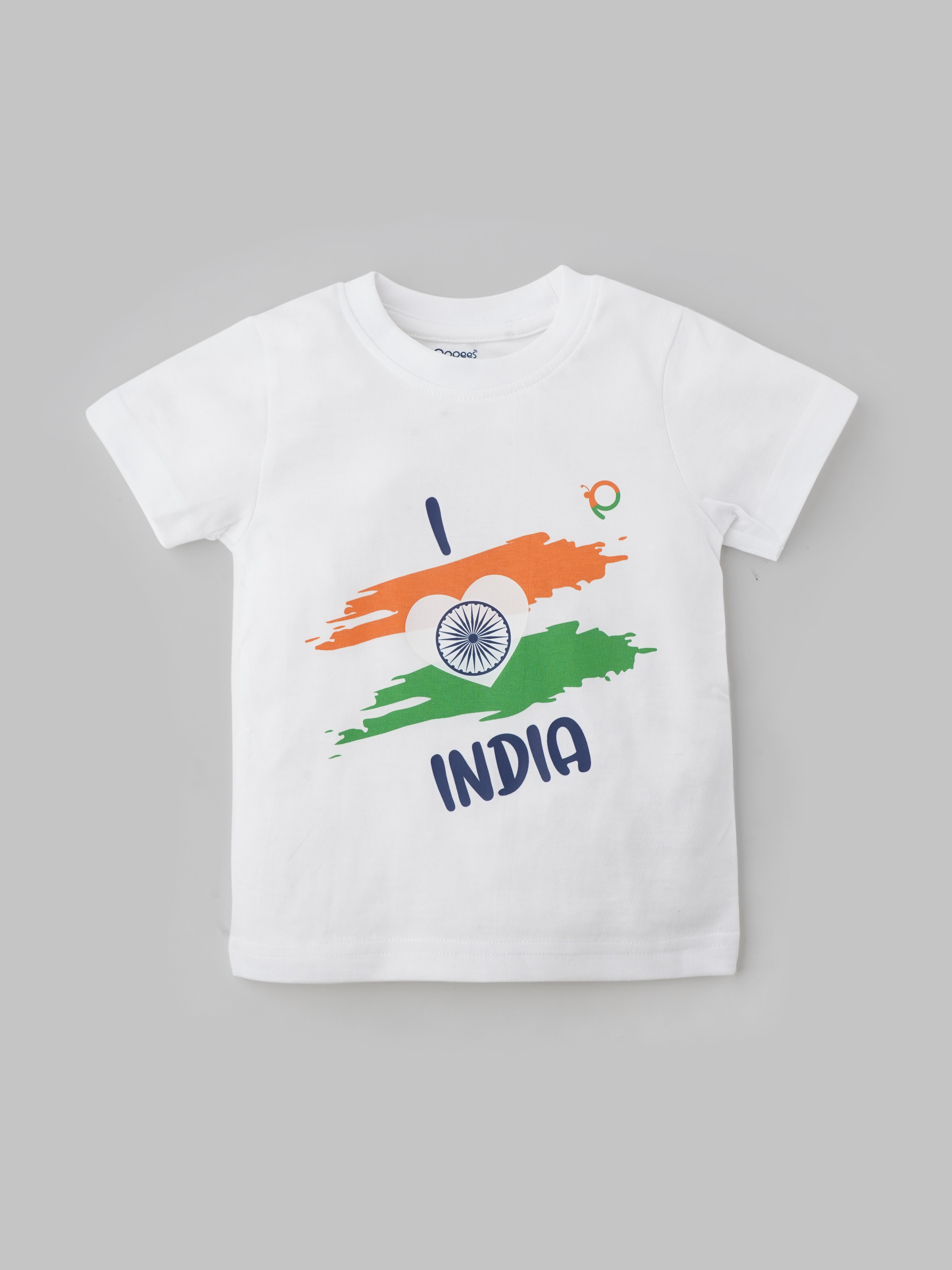 Clothing Indian Flag T Shirt Buy Online Indian Army White T-Shirt