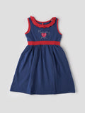 Trendy Chest Printed Sleeveless Dress for Girls