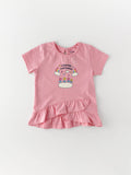 Popees Half Sleeve Chest Printed Top (3–36 Months) for Girls