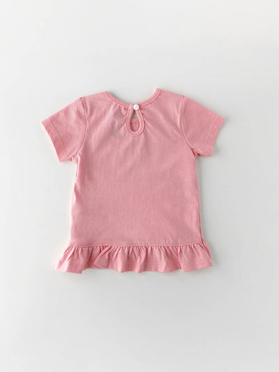 Popees Half Sleeve Chest Printed Top (3–36 Months) for Girls