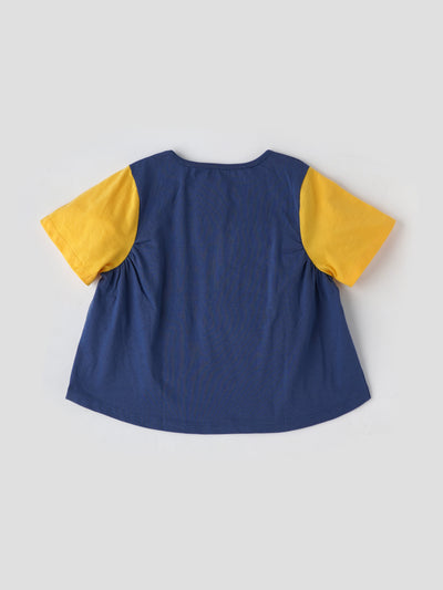 Popees Half Sleeve Front Printed (1–8 Years) Fashionable Cropped Top for Girls