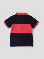 Popees Front Half Open Half Sleeve T Shirt with Printed Pocket (1-8 Years) for Boys