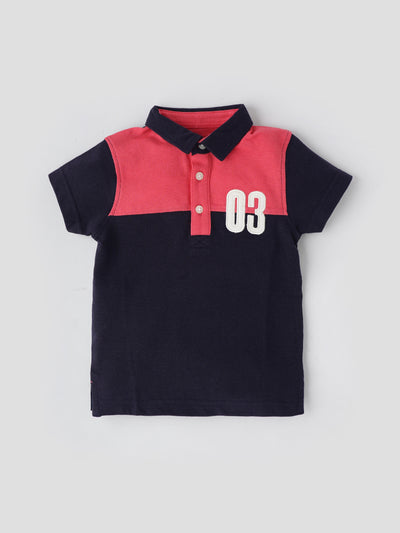 Popees Front Half Open Half Sleeve T Shirt (1-8 Years) for Boys