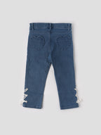 Popees Stylish Lace Detail Denim Jeans (1–8 Years) for Girls