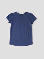 Popees Short Sleeve Front Printed (1–8 Years) Soft and Comfortable Top for Girls