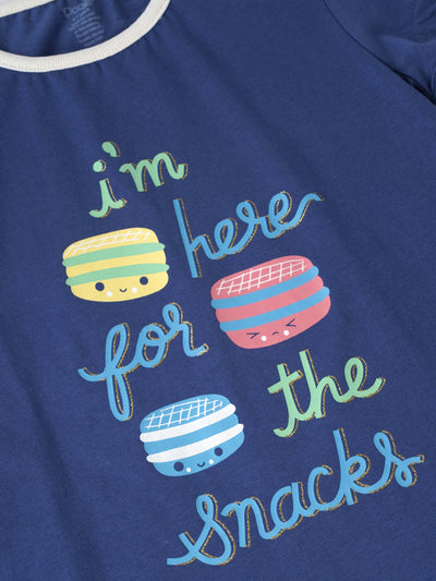 Popees Short Sleeve Front Printed (1–8 Years) Soft and Comfortable Top for Girls