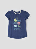 Popees Short Sleeve Front Printed (1–8 Years) Soft and Comfortable Top for Girls