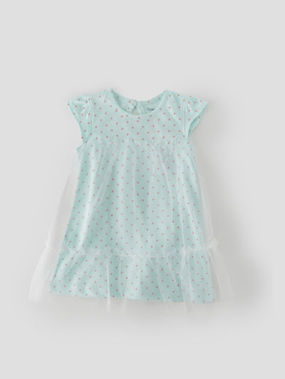Popees Net Frock with Ruffle Hem (3-36 Months) for Baby Girls