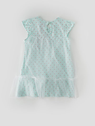 Popees Net Frock with Ruffle Hem (3-36 Months) for Baby Girls