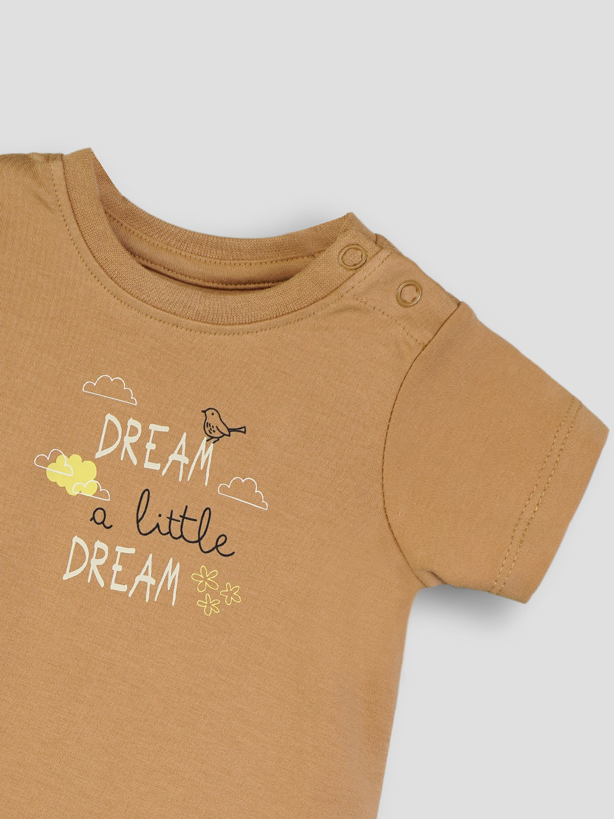 Popees Cotton Romper for Newborn Babies | Soft Breathable Baby Onesie | 0–6 Months