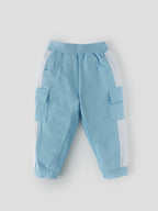 Popees Baby  Girls  Cotton Jogger Pants| Sky Blue| 1-8 Years