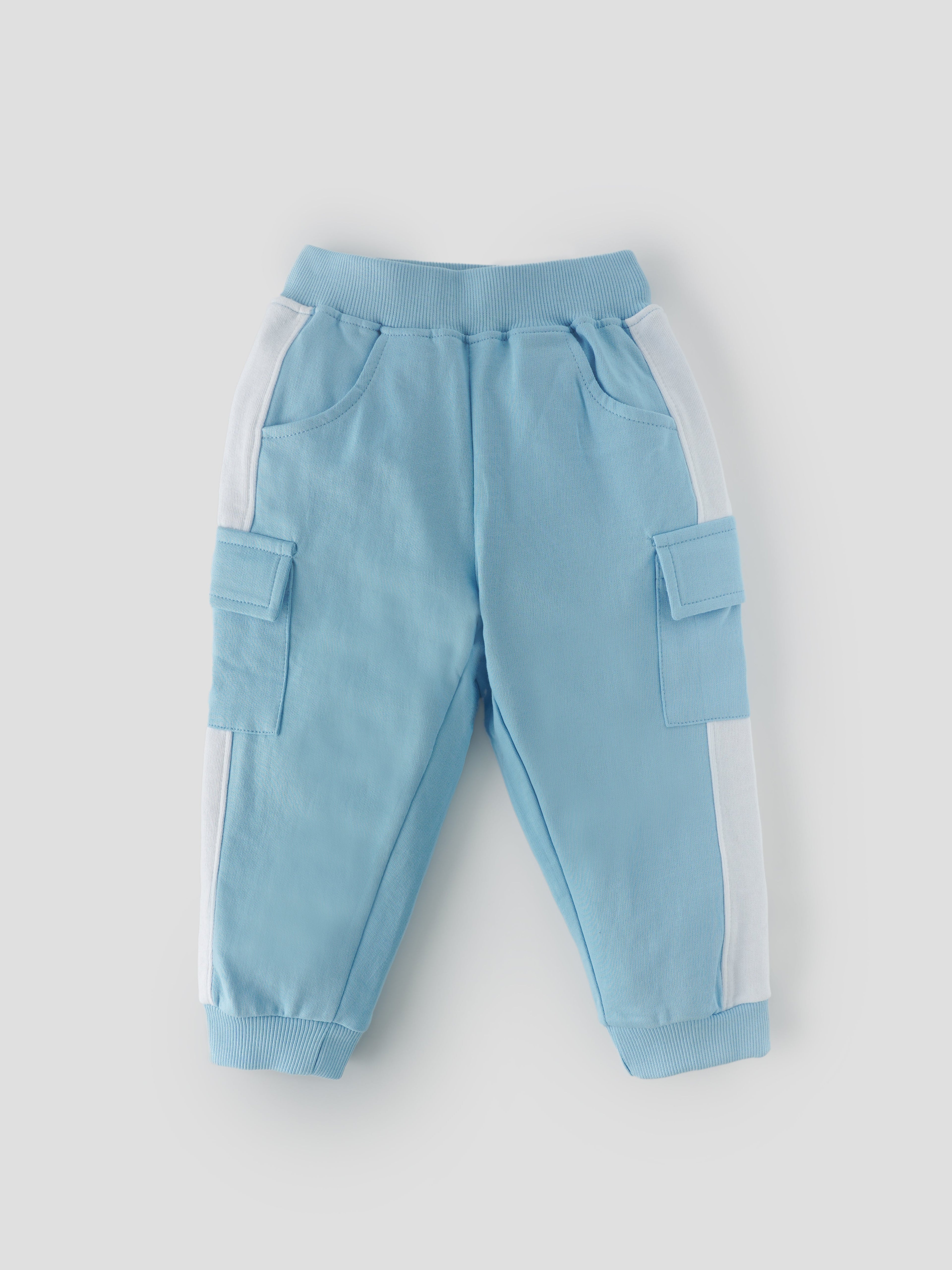 Popees Baby  Girls  Cotton Jogger Pants| Sky Blue| 1-8 Years
