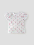 Popees Baby Girls Short Sleeve Cotton T-Shirt| White| 1-8 Years