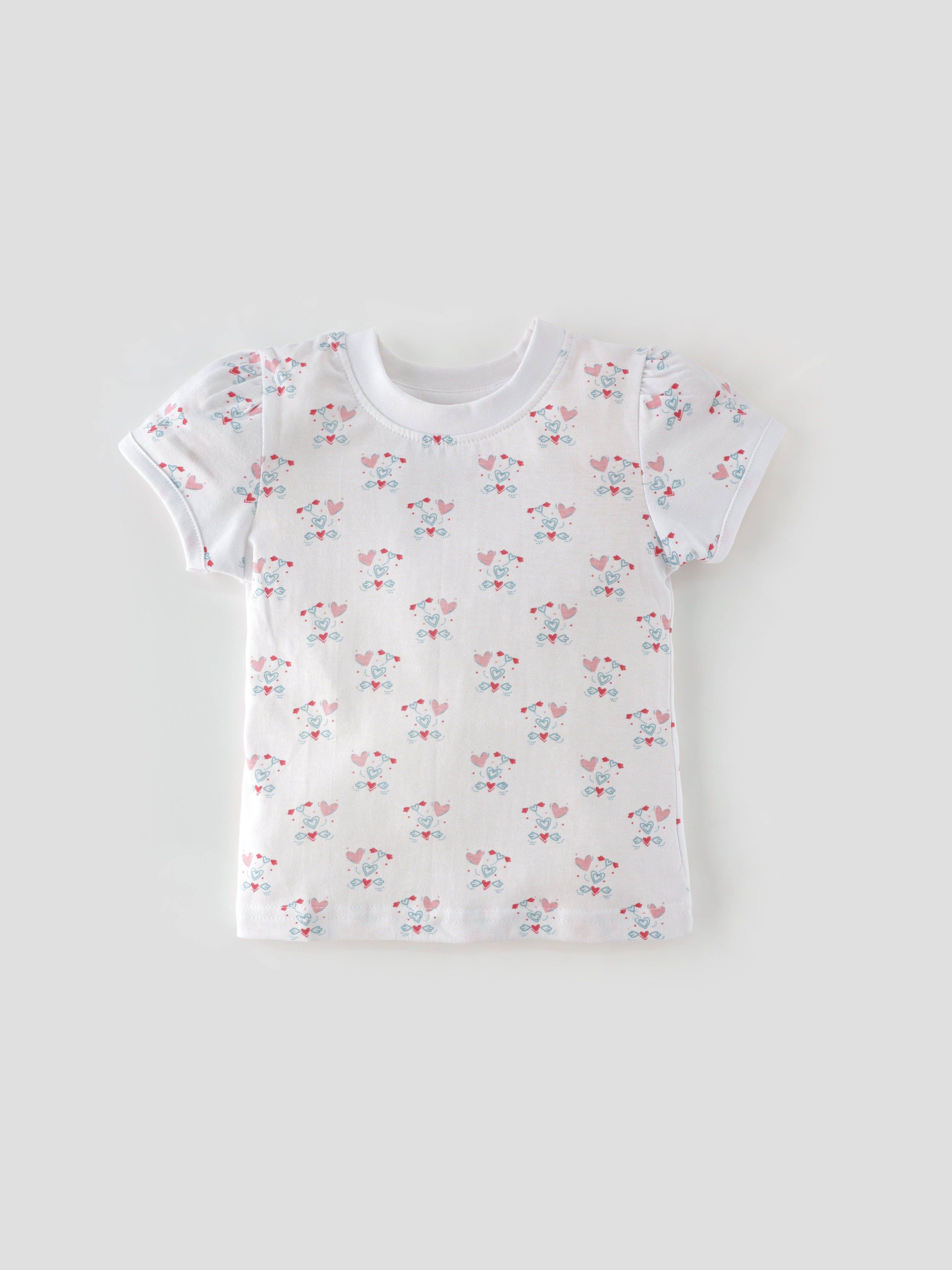 Popees Baby Girls Short Sleeve Cotton T-Shirt| White| 1-8 Years