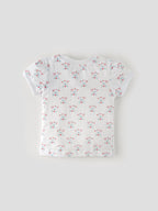 Popees Baby Girls Short Sleeve Cotton T-Shirt| White| 1-8 Years