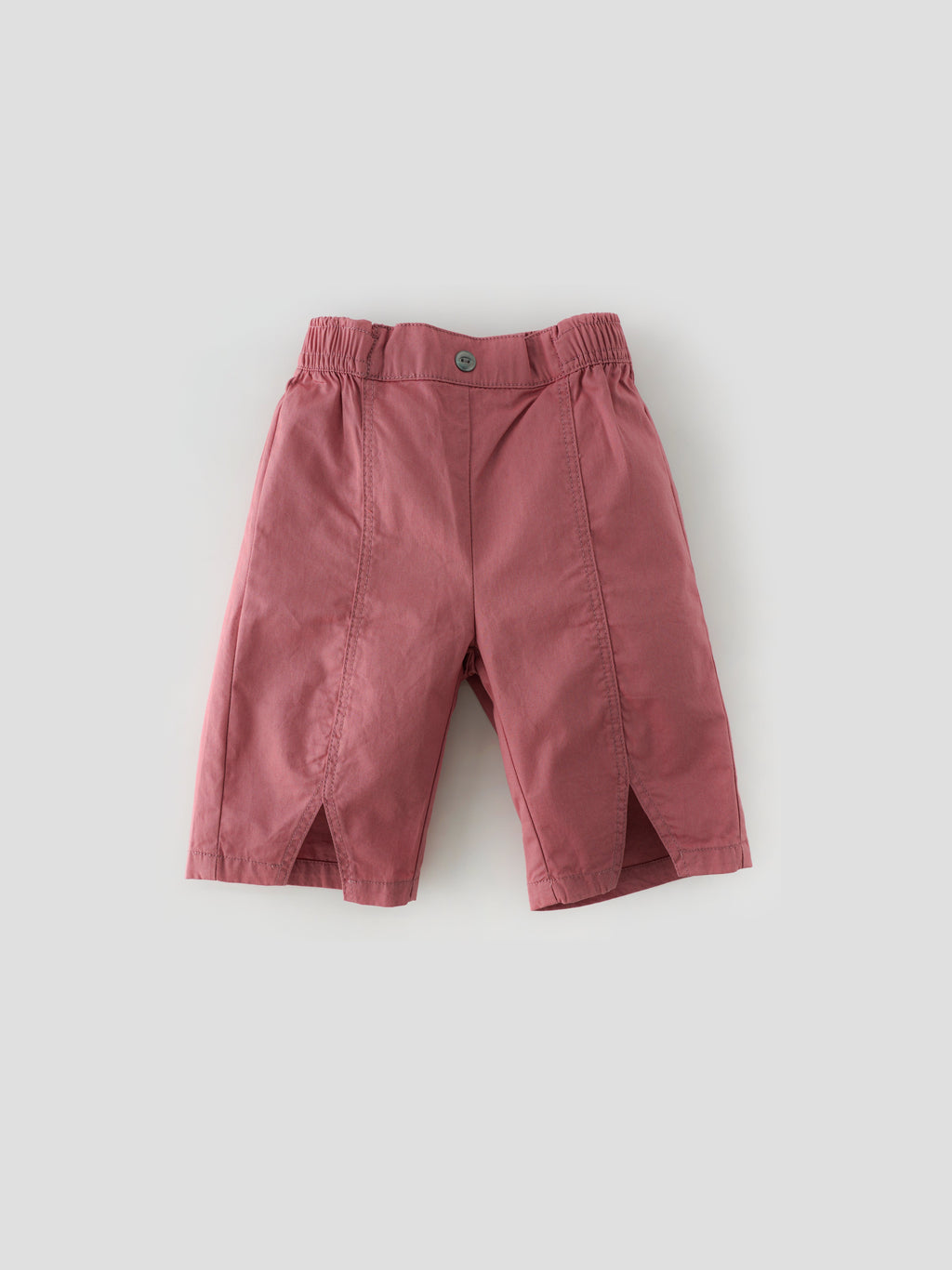 Popees Baby Girls Cotton 3/4 Shorts| Rust Pink| 1-8 Years