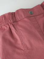 Popees Baby Girls Cotton 3/4 Shorts| Rust Pink| 1-8 Years