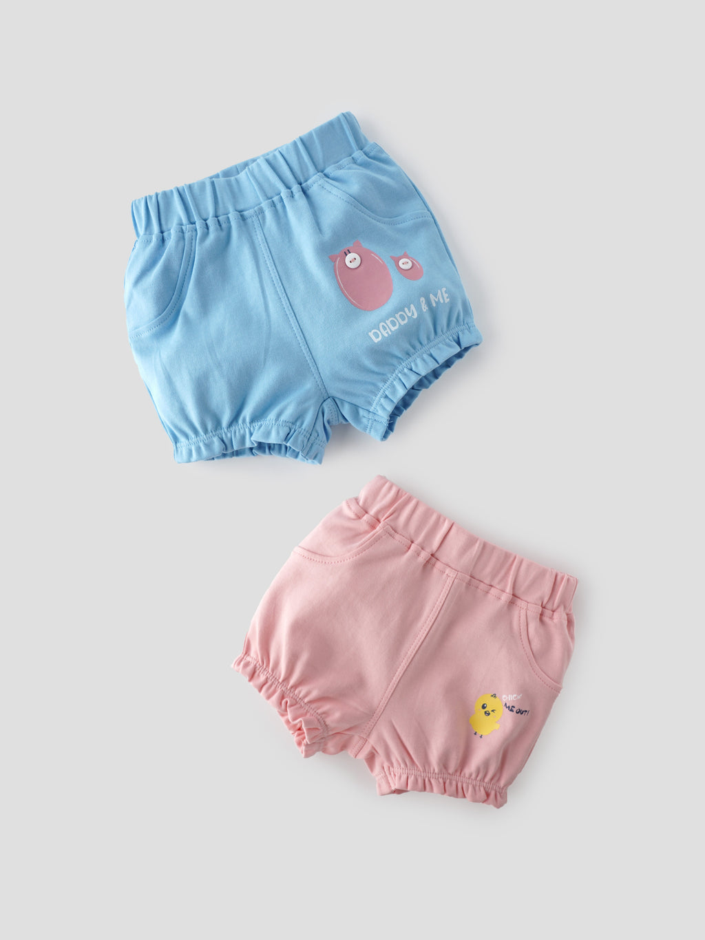 Popees Skin-friendly & Comfy Shorts (3-18 Months) for Girls - Pack of 2