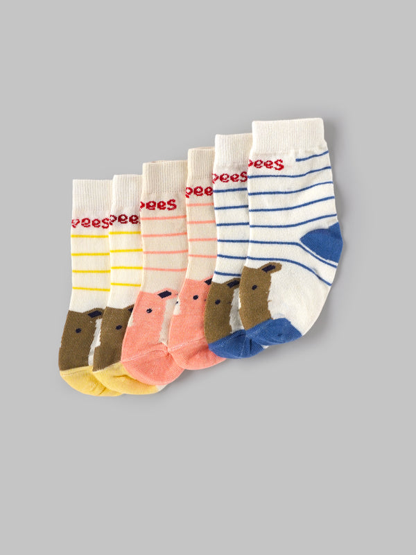Popees Trendy & Comfy Socks (1-4 Years) for Boys - Pack of 3
