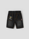 Popees Stylish Comfortable Everyday Wear with Embroidery Black Shorts(3-36 Months)for Baby Boys