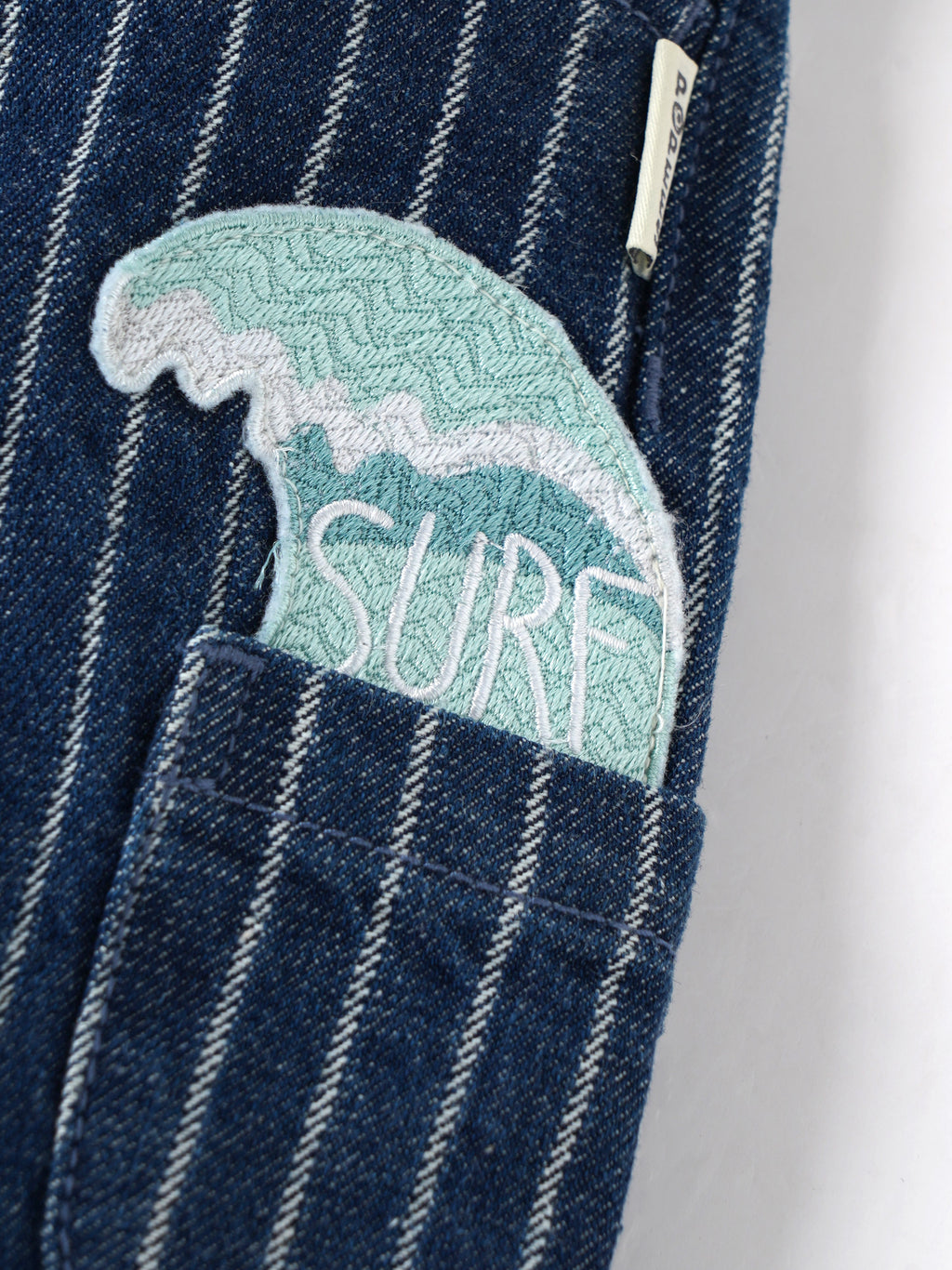 Popees Baby Boys Striped Denim Jogger Pants| 3 Months–36 Months