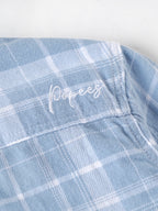 Popees Baby Boys Checked Hooded Shirt| Blue| 3-24 Months