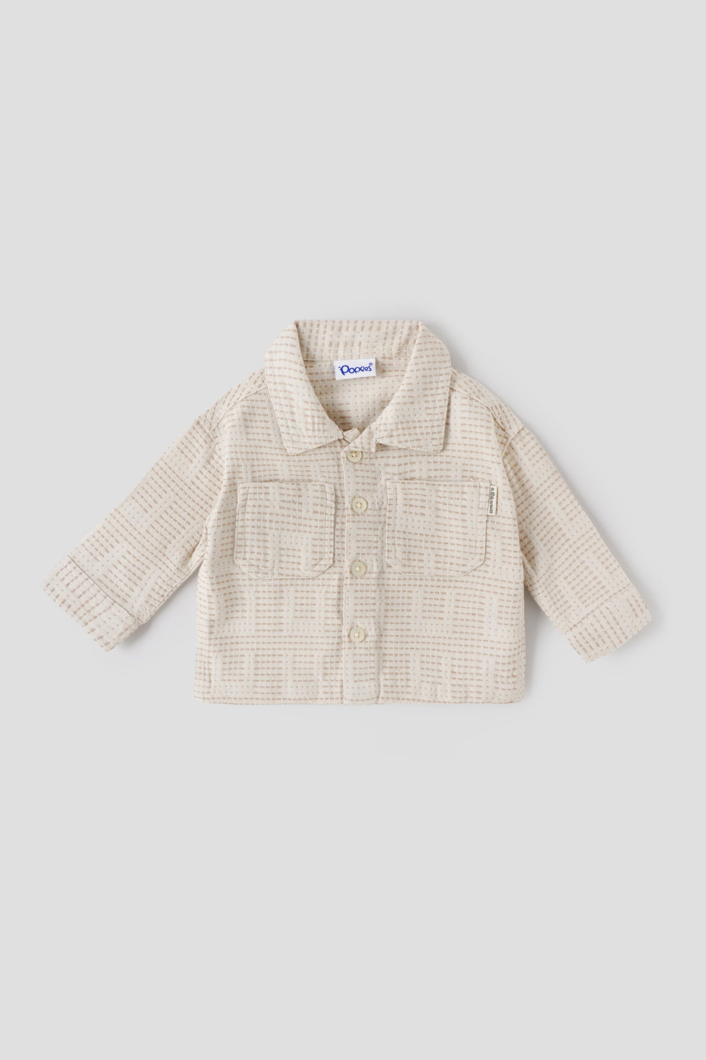 Popees Baby Boys Full Sleeve Cotton Shirt |Soft Collared Infant Wear| 3–36 Months