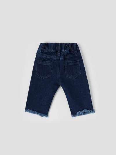 Popees Soft Stretchable Denim with Elastic Waistband Pants (3–36 Months) for Girls