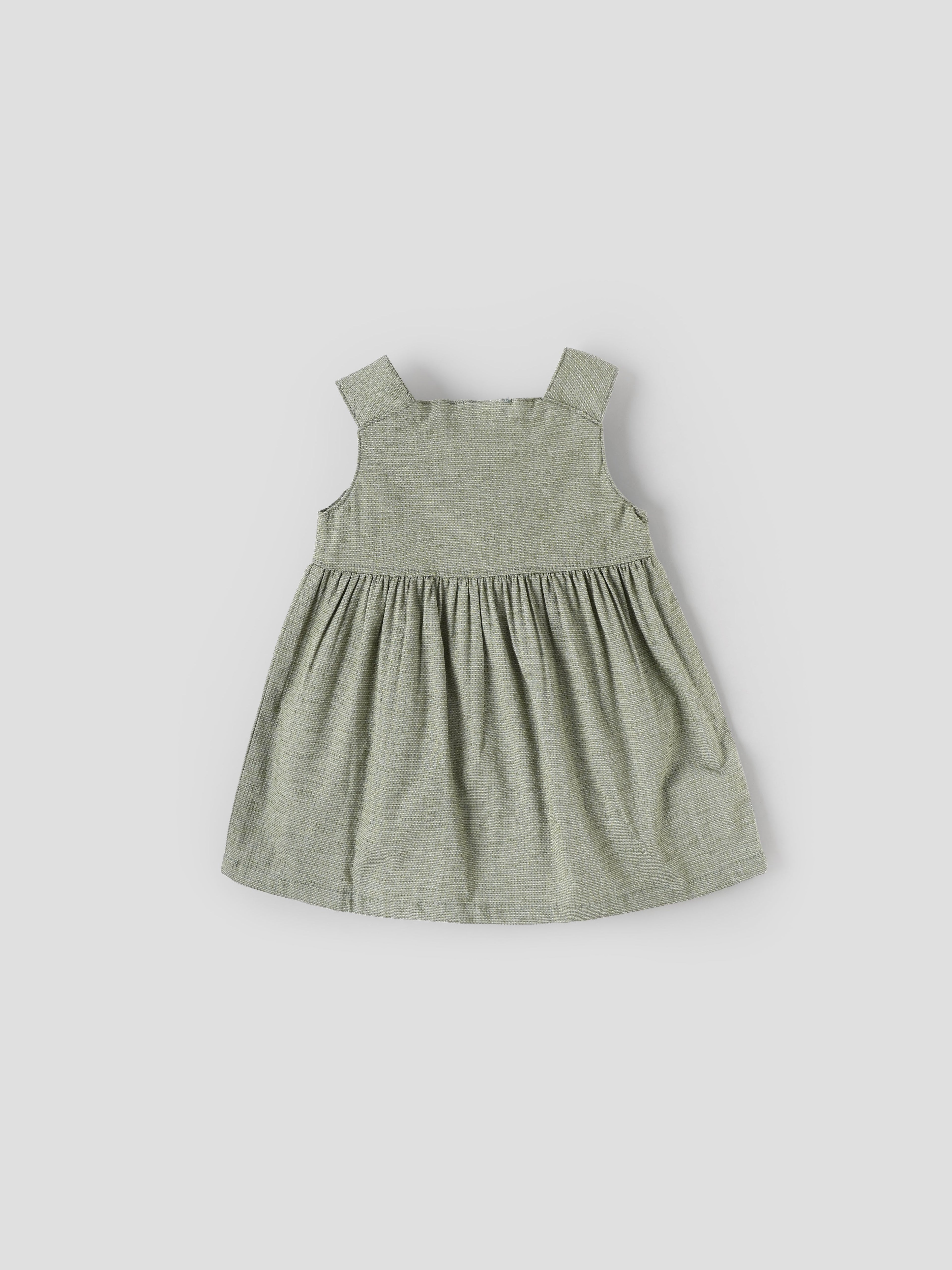 Popees Beautiful & Stylish Floral Embroidered Sleeveless Dress (3-36 Months)for Baby Girls