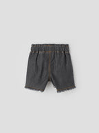 Popees Adorable Denim Shorts with Frilly Raw-Edge (3-36 Months) for Girls