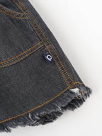 Popees Adorable Denim Shorts with Frilly Raw-Edge (3-36 Months) for Girls