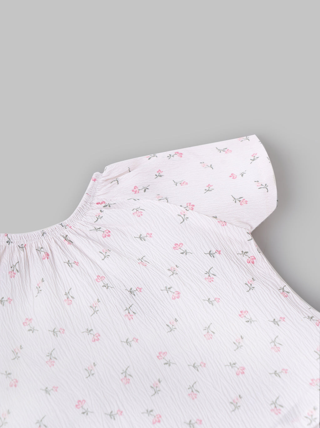 Popees Baby Girls Short Sleeve Cotton Co-Ord Set| White| 3-36 Months