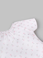 Popees Baby Girls Short Sleeve Cotton Co-Ord Set| White| 3-36 Months