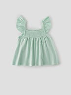 Popees Smocked Ruffle Shoulder Top (3-36 Months) for Baby Girls