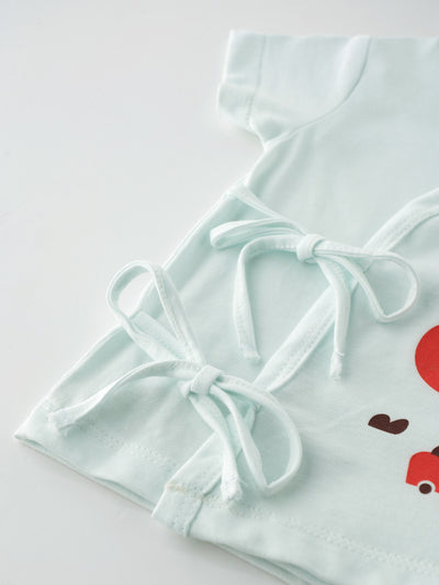 Popees Side Tie Jhabla Top (0–6 Months) for Newborn Girls