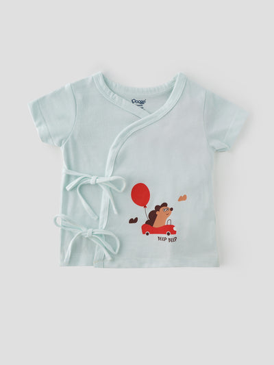Popees Side Tie Jhabla Top (0–6 Months) for Newborn Girls