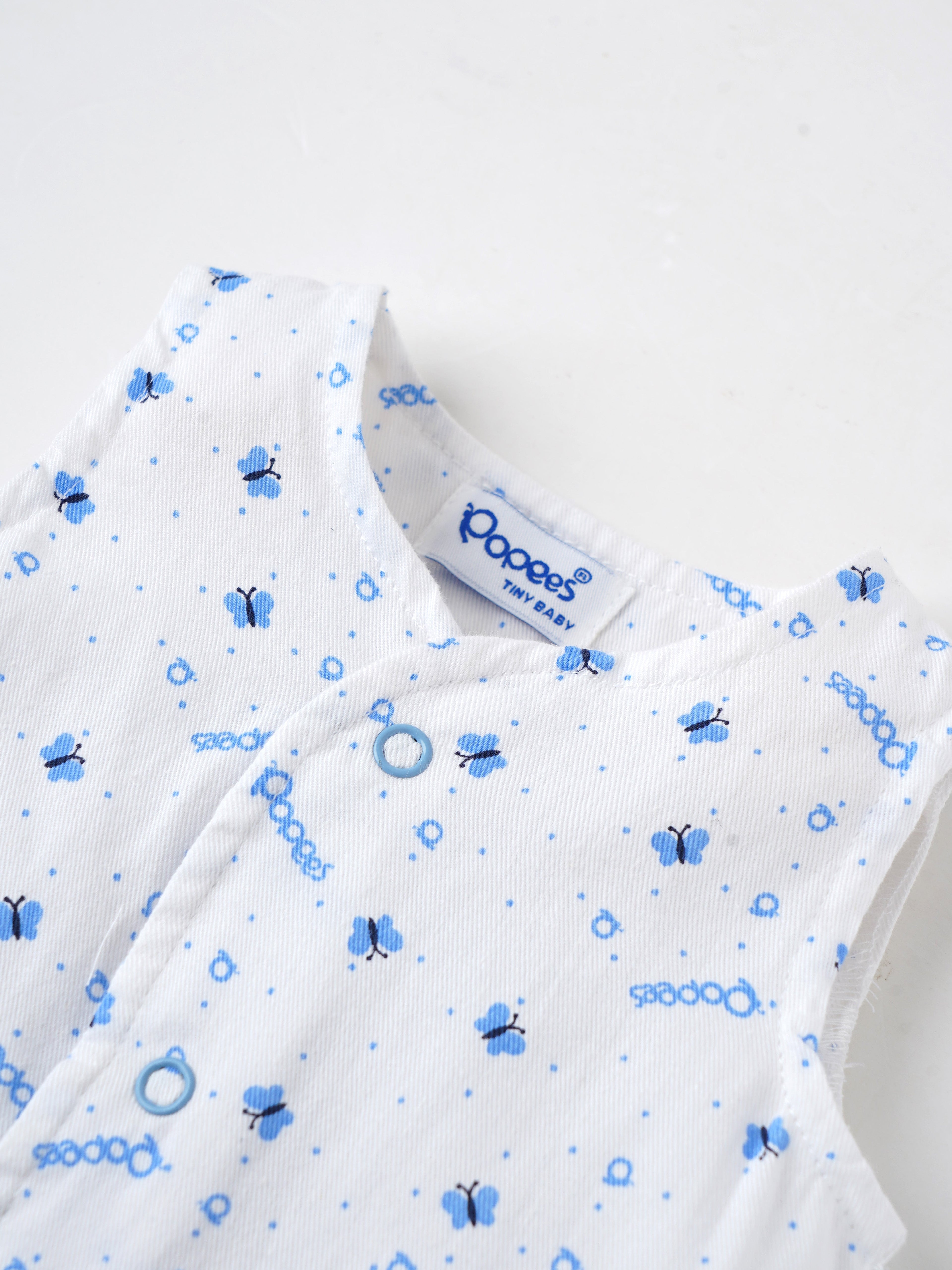 Popees Printed Front Open Sleeveless Jhabla (0–6 Months) for Babies