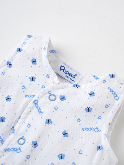 Popees Printed Front Open Sleeveless Jhabla (0–6 Months) for Babies