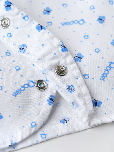 Popees Printed Front Open Sleeveless Jhabla (0–6 Months) for Babies