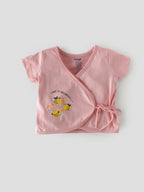 Popees Side Tie Jhabla Top (0–6 Months) for Newborn Girls