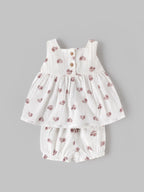 Popees Baby Girls Floral Top & Bloomer Set | Newborn–9 Months