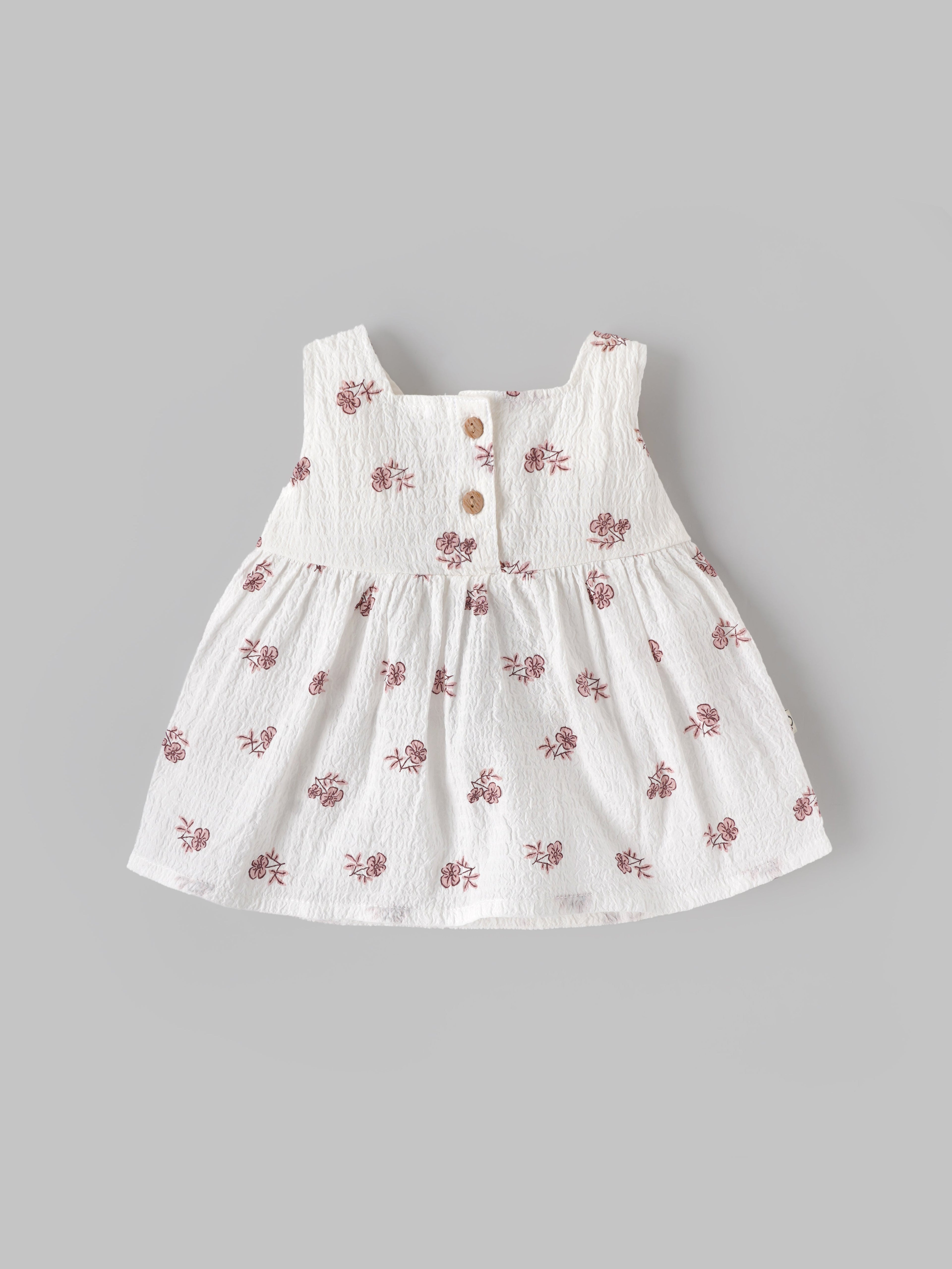 Popees Baby Girls Floral Top & Bloomer Set | Newborn–9 Months
