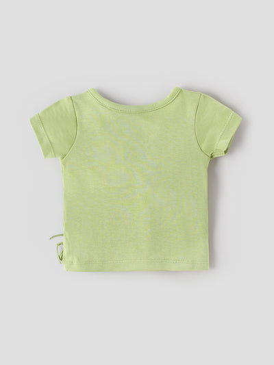 Popees Baby Care Cute Melody Cotton Wrap Jhabla Top (0-6 M)for Newborn Babies