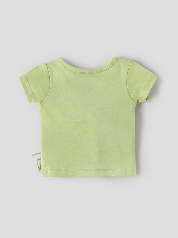 Popees Baby Care Cute Melody Cotton Wrap Jhabla Top (0-6 M)for Newborn Babies