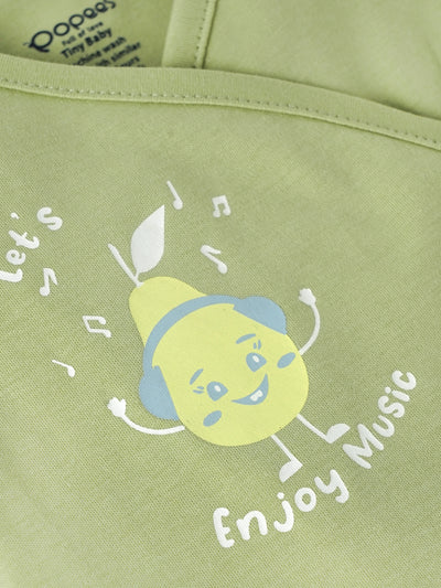 Popees Baby Care Cute Melody Cotton Wrap Jhabla Top (0-6 M)for Newborn Babies