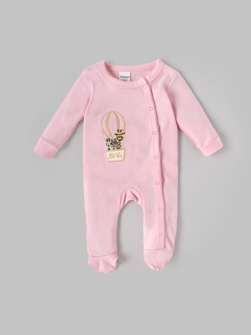Popees Baby Unisex Cotton Full Sleeve Footed Sleepsuit| Tiny Baby, Newborn–6M