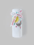 Popees Soft Cotton Adorable Sun & Moon Embroidery Towel For Newborn Babies