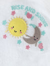 Popees Soft Cotton Adorable Sun & Moon Embroidery Towel For Newborn Babies