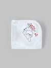 Popees Soft Cotton Embroidered Teddy Design Towel For Newborn Babies
